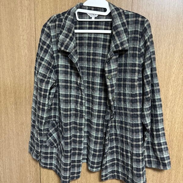 ミカレディMICALADY 15R レディース アウター 長袖シャツ ジャケット ボタン チェック柄 長袖