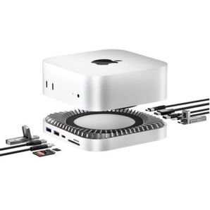 Mac Mini M4 M4pro 対応ハブ 10-in-1 シルバー 拡張ハブ ssd増設 高速データ転送 10G