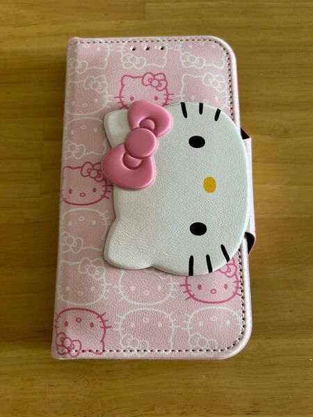 ハローキティ スマホケース 手帳型 ピンク 未使用に近い