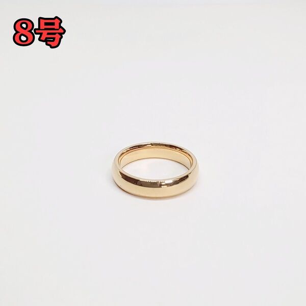 ゴールド タングステン鋼 指輪 リング 8号
