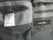 新品同様*COMME CA MEN コムサメン*グレー系*アンゴラ×ウール*メンズ*4釦*テーラードシングルジャケット*S*秋冬_画像3