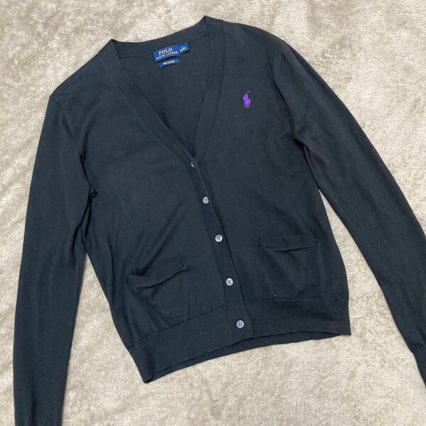 POLO RALPH LAUREN ピマコットン カーディガン ラルフローレン 黒 ブラック