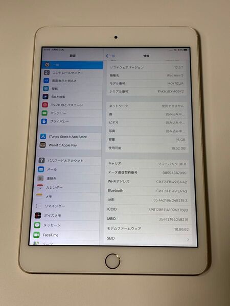 Apple iPad mini 3 Wi-Fi + Cellularモデル