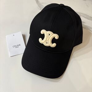 セリーヌ CELINE ベースボールキャップ ブラック 新品未使用 コットン Mサイズ