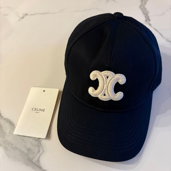 セリーヌ CELINE ベースボールキャップ ネイビー Mサイズ ユニセックス 新品未使用