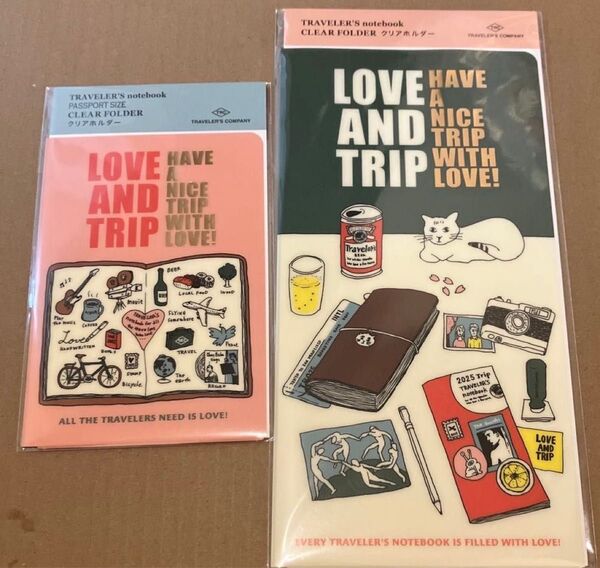 トラベラーズノート クリアホルダー 2025 レギュラーサイズ パスポートサイズ LOVE AND TRIP