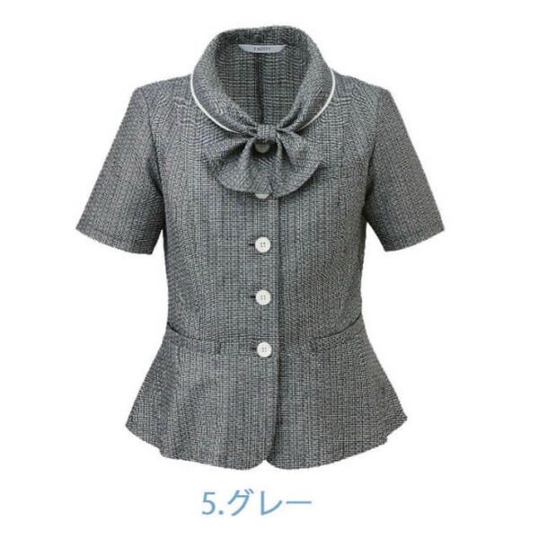 セロリー 半袖 事務服 オーバーブラウス