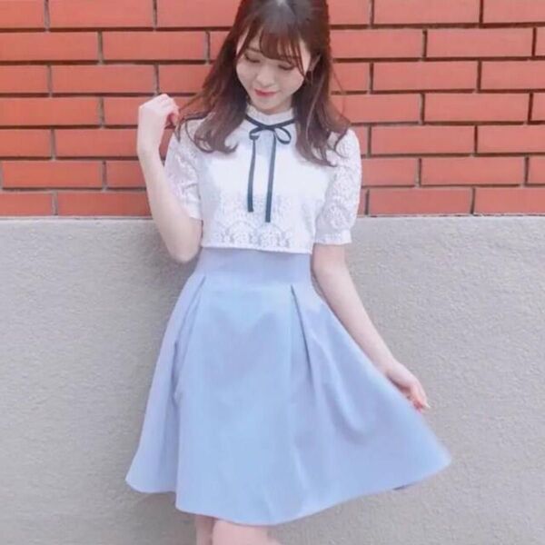 Titty&co レースレイヤードボウタイワンピース 参戦服 量産型