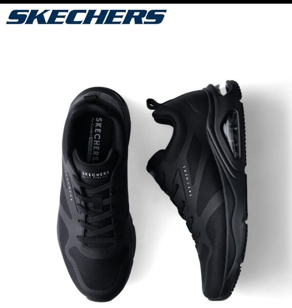 ☆新品☆ SKECHERS (スケッチャーズ) スニーカー トレスエア ウノ レボリューション エアリー ブラック 27cm