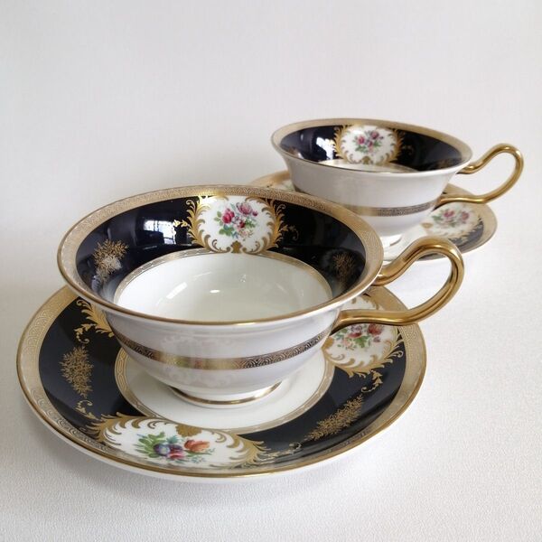 WEDGWOOD ウェッジウッド ペア ティーカップ&ソーサー グロブナーガーデン 英国製