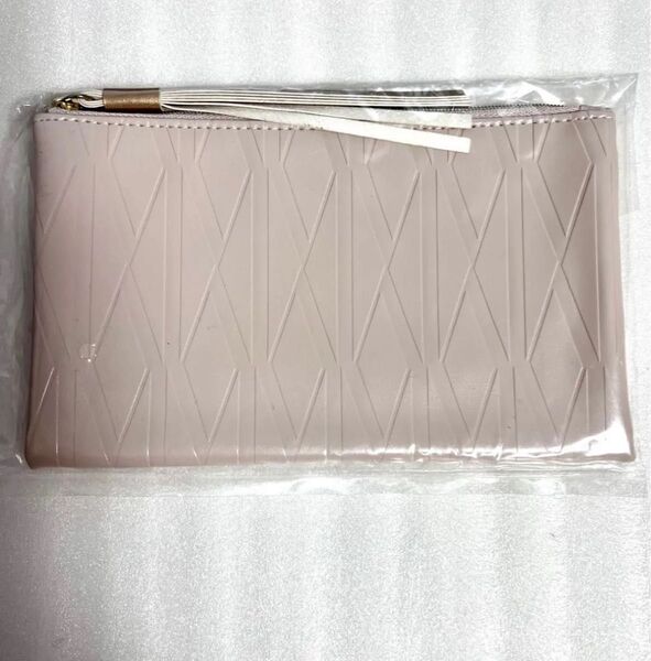 クーポンで300円★マキアージュオリジナルポーチ【未開封品】おしゃれレザー調ロゴデザイン ゴールドタッセル レアなページュ系カラー