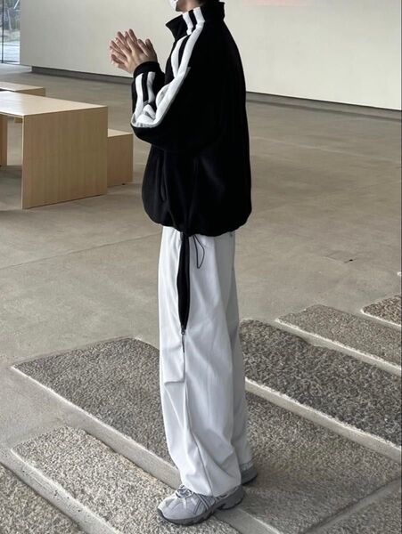 【youll】bi-color wide jogger pants