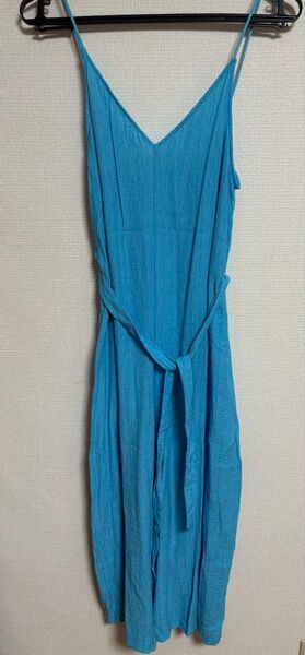 H&M レディース サロペット M L 水色