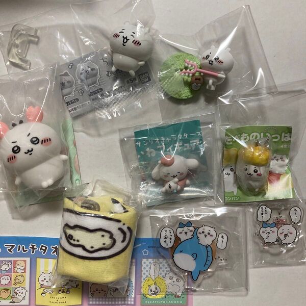 ちいかわ アクリルスタンドにもなるキーホルダー マルチタオル アクリルスタンド ソフビフィギュア3 ならぶんです2 未使用品
