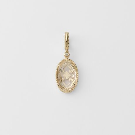本日限定お値下げ アガット/agete K14ゴールド クォーツチャーム ネックレス 定価税込47300円