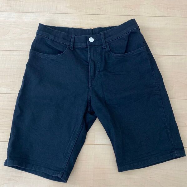 H&M キッズ男の子 ハーフパンツ ブラック 160