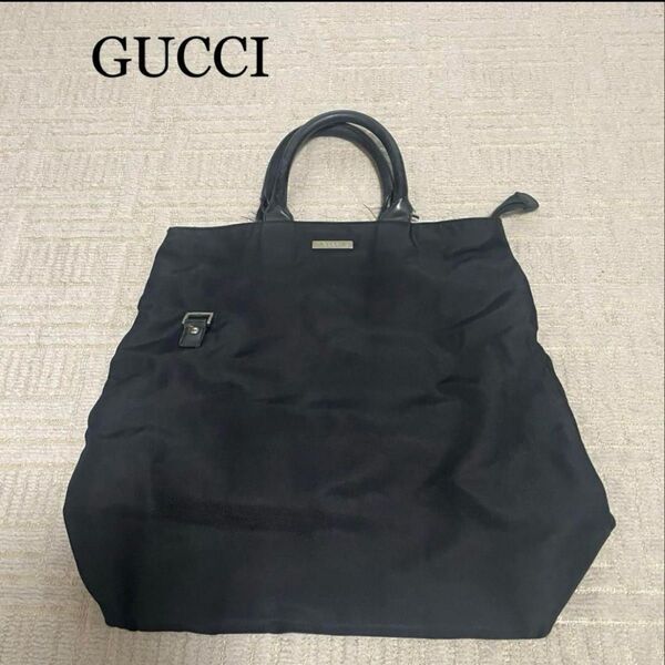 GUCCI グッチ トートバッグ ナイロン ブラック