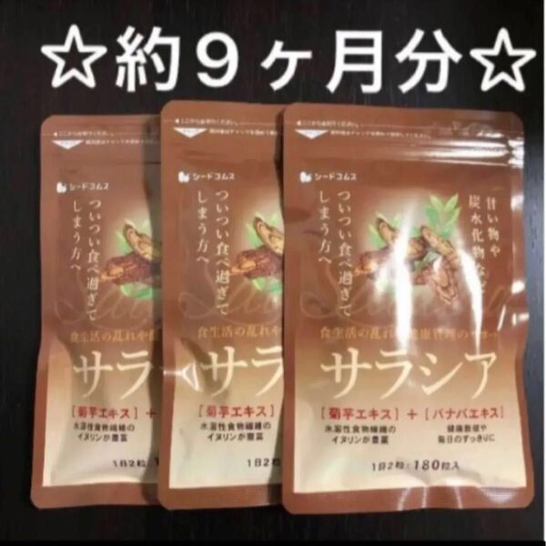 シードコムス サラシア サプリメント 約9ヶ月分〔賞味期限 2027年 8月〕