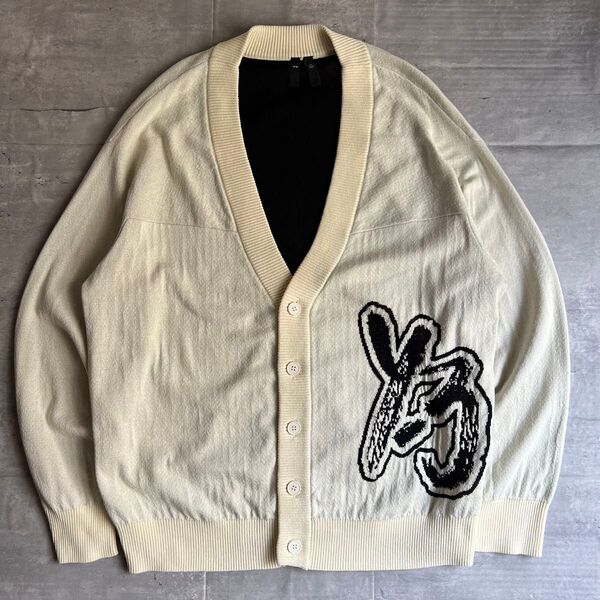 Y-3 ワイスリー 23SS オーバーシルエット ロゴニット カーディガン S