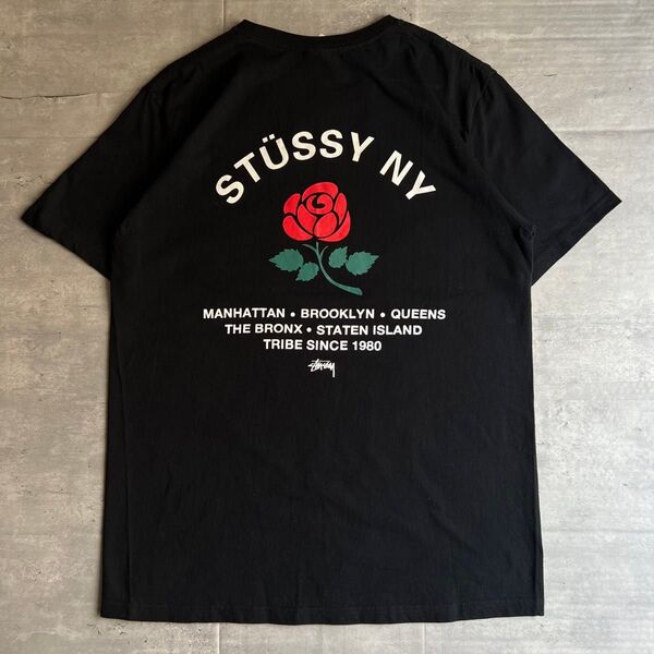 STUSSY ステューシー BROOKLYN ROSE Tシャツ 美品 Lサイズ