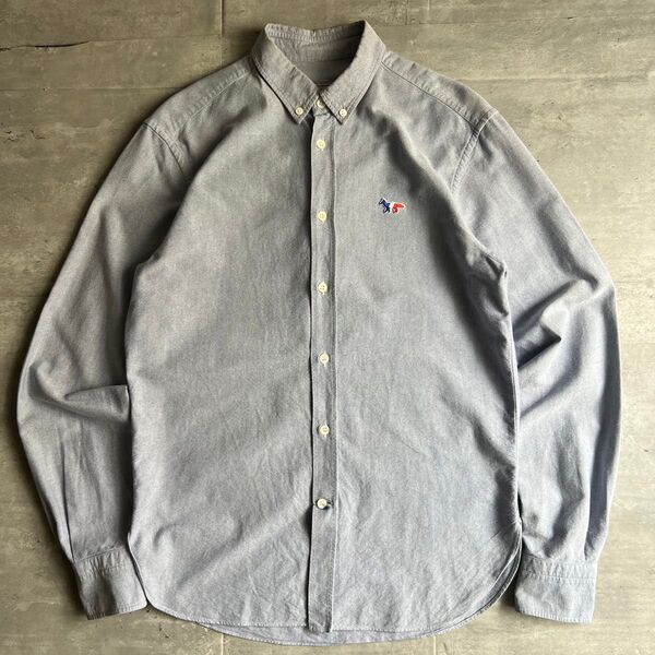 MAISON KITSUNE トリコロール パッチ オックスフォードシャツ 38