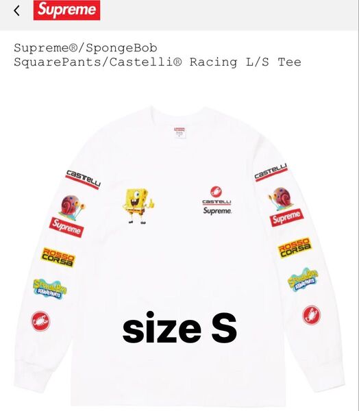 Supreme x SpongeBob Castelli Racing L/S Tee "White"