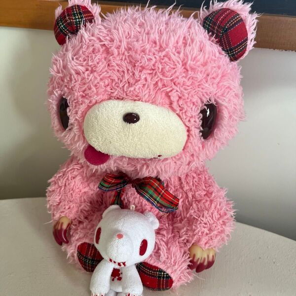 Gloomy Bear ぬいぐるみ2つとキーホルダー 1個セット ピンクと青とホワイト⑤