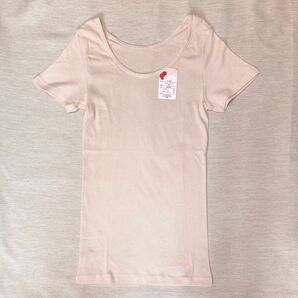 肌着 レディース インナーシャツ 半袖 Tシャツ 薄手 伸縮性 ベージュ インナー