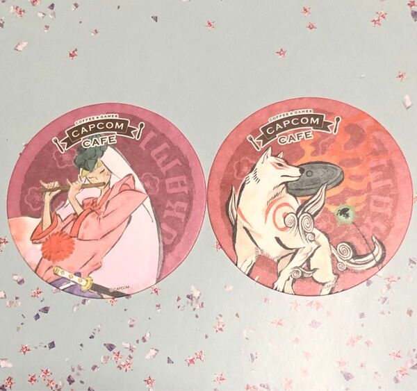 CAPCOM CAFE 大神 コースター アマテラス ウシワカ カプコンカフェ