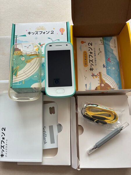 美品 キッズフォン 箱あり カウントダウンボーナス中 ぶるーのみ