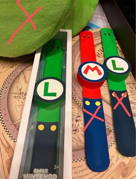 パワーアップバンド スーパーニンテンドーワールド USJ 箱、説明書あり ルイージ
