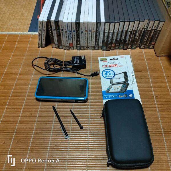 Newニンテンドー2DS LL ブラック×ターコイズ・DS・3DS・28本セット