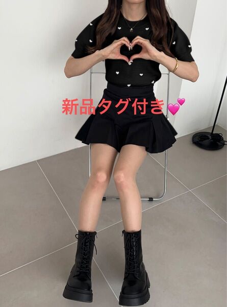 【新品タグ付き】GRL ハート柄ニットトップス