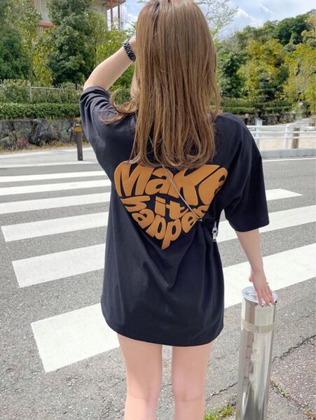 【新品タグ付き】GRL ハートプリント ビックTシャツ