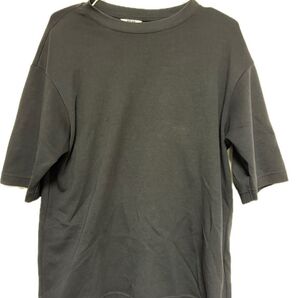 ユニクロ エアリズムコットンオーバーサイズt 男女兼用M ブラック 美品 半袖