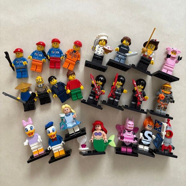 【LEGO】レゴ ミニフィギュア ミニフィグ ディズニー ドナルド デイジー アリエル アリス バッドマン 23体