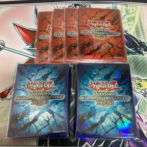 即購入OK!早い者勝ち!遊戯王 WCS 2023 スリーブ デュエリストカードプロテクター 赤40 青100 新品未開封