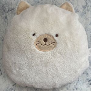 猫 ねこ クッション 耳付き フワフワ ふわふわ 枕 抱き枕 まくら マクラ 35cm×35cm