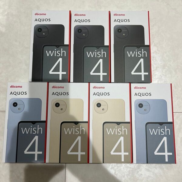 新品 一括購入済 SHARP シャープ AQUOS wish4SH-52E docomo SIMフリー 7台 まとめ売り