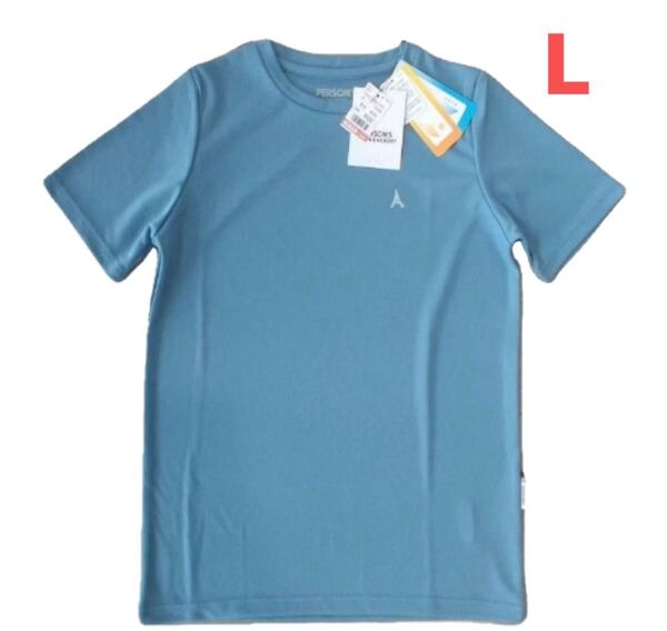 PERSON'S 半袖Tシャツ Lサイズ ブルー 新品タグ付き UVカット 吸水、速乾