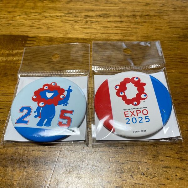 EXPO 2025 大阪・関西万博 缶バッジ 2個セット ミャクミャク