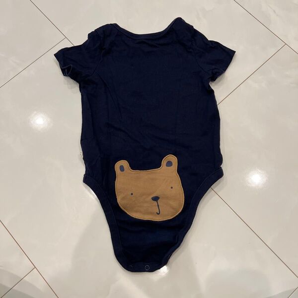 baby GAP ベビーギャップ ネイビー半袖ロンパース クマ 12-18ヶ月
