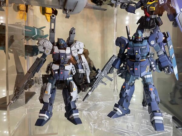 HG ガンプラ 完成品 3機セット ジェスタ ジェスタキャノン ベースジャバー 気合い塗装 お揃い塗装