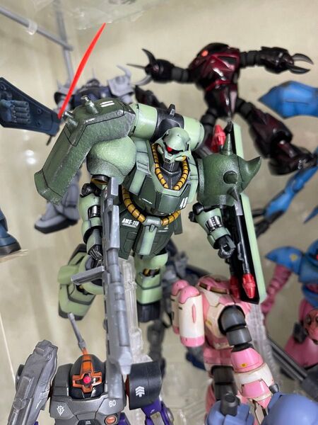HG ギラ・ドーガ 逆襲のシャア 気合い塗装 鋳鉄表現 ぼかし塗装 完成品
