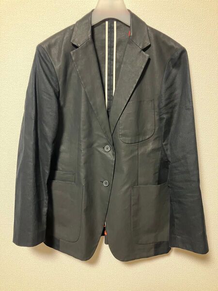 JIL SANDER ジルサンダー テーラード JK コーティング 黒 46 ジャケット BLACK