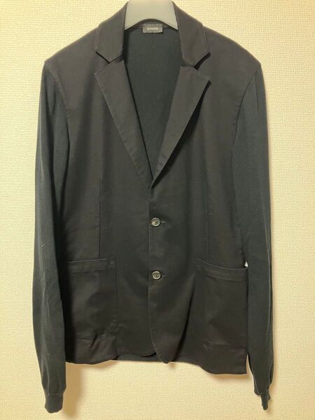 JIL SANDER ジルサンダー 2B ニット ブラック JK 48 黒 切り返し BLACK テーラード ラフシモンズ