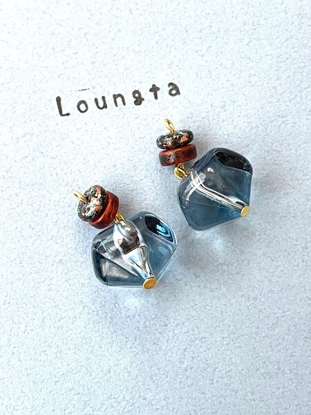 840ハンドメイドピアス 樹脂ピアス 金属フック 高品質樹脂ピアス 個性派ピアス イヤリング ノンホールイヤリング