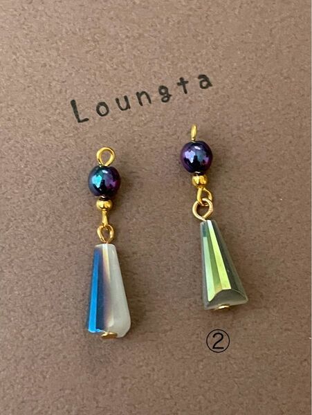 754ハンドメイドピアス 樹脂ピアス 金属フック 高品質樹脂ピアス 個性派ピアス イヤリング ノンホールイヤリング