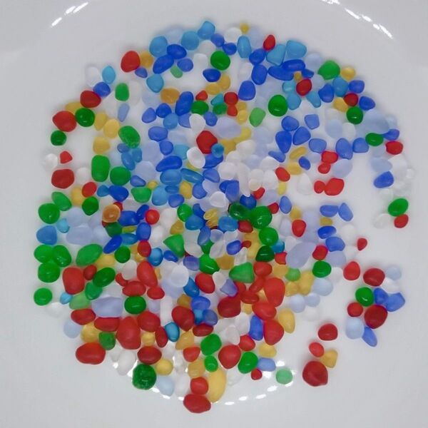 シーグラス フロストガラス粒 Mixカラー 約70g