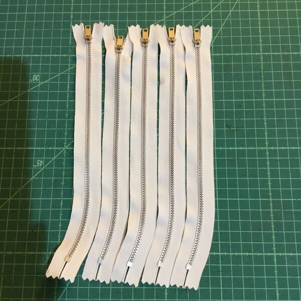 ファスナー ミトラ ホワイト 23cm 5本